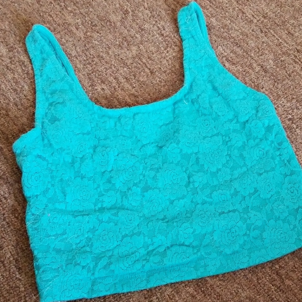 Light blue crop top